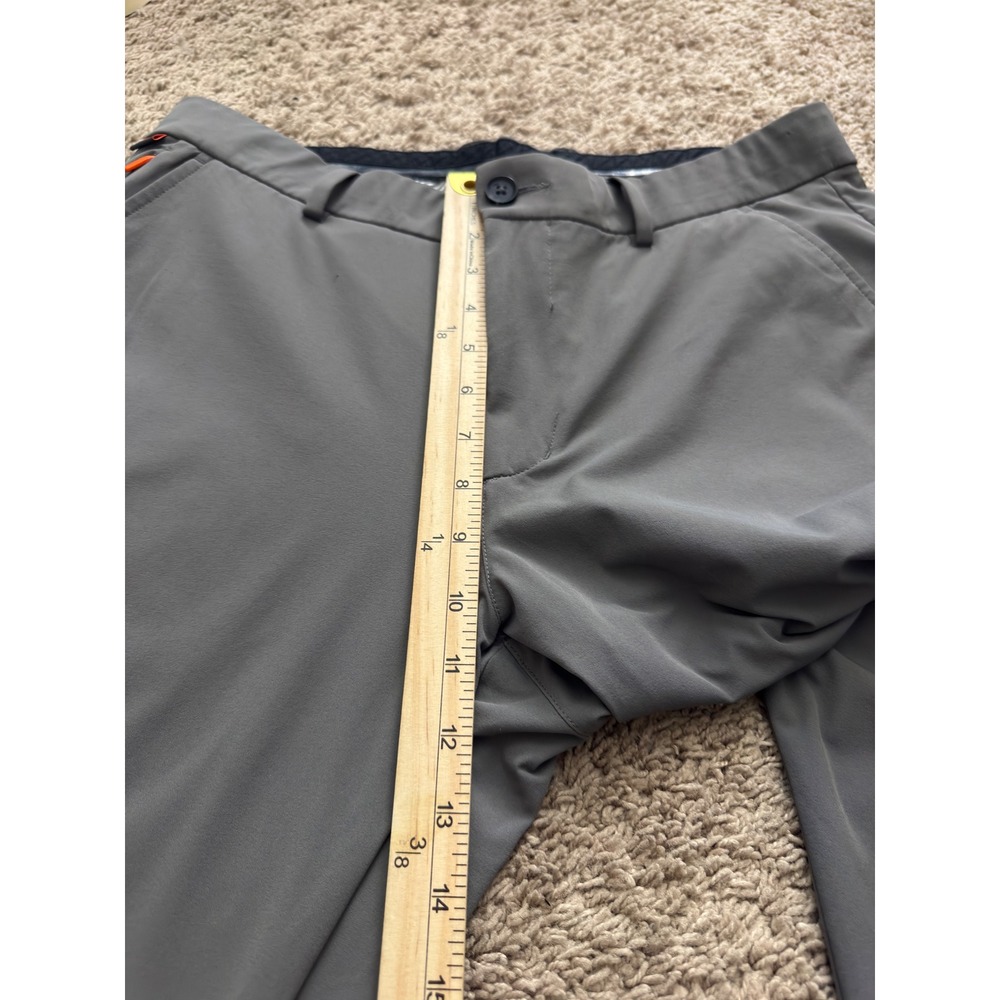 KJUS Iver Mens Golf Pants Gray Tailored Fit Technical Stretch W34 L32 Regular - Picture 5 of 10